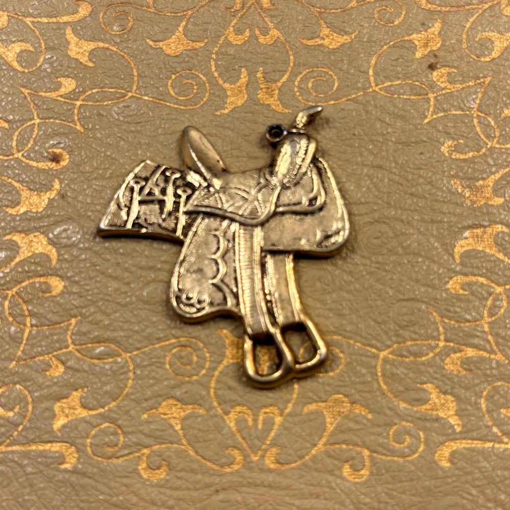 Vintage saddle charm